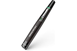 Mando a Distancia inalámbrico BYEASY RF 2.4 GHz Presentador láser con Mando a Distancia PowerPoint PPT Clicker con Puntero láser Verde para PowerPoint PPT y Google Slides- Negro/marrón