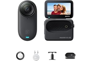 Insta360 GO 3S 64 GB Nachtschwarz - Tragbare 4K Mini-Kamera, Freihand-POVs, Überall anbringbar, Stabilisierung, 140 min Akku, 10 m wasserdicht, KI-Bearbeitung, Apple Find My, für Vlogs