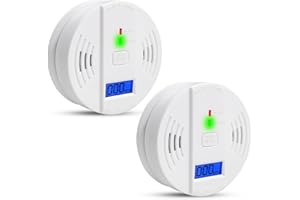 RAHOLY Carbon Monoxide Detector,CO Detector With LED display,Carbon MonoxideAlarm, Carbon Monoxide Detector, coAlarms Monitor for Home Safety,Disasterprevention supplies(AA Battery NOT Included)2 Pack