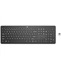 HP 230 Tastiera Wireless, Tastierino Numerico, 12 Tasti Funzione, Design Resistente, Profilo Ergonomico, Nero, 14.6 x 44 x 2.