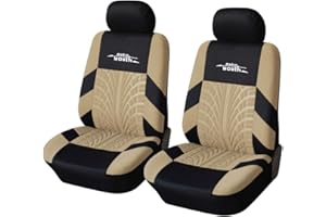 AUTOYOUTH – Paire de housses de siège avant universelles pour voiture, camion, camionnette, beige