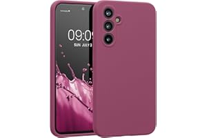 kwmobile Carcasa Compatible con Samsung Galaxy A54 5G Funda - Case TPU y Silicona con Interior de Microfibra - Suave Protector antigolpes para móvil - orquídea Morada