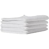 Furniture Clinic Pack of 4 Microfibre Cloths &ndash; Lint Free &ndash; White Cleaning Cloths &ndash; Reusable and Washable