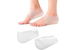 Duyifan Concealed Footbed Enhancers, Invisible Gel Height Increased Insoles, Silicone Invisible Height Lift Heel Pad Sock, Soft Silicone Invisible Height Increase Heel Insoles for Women Men (4CM)