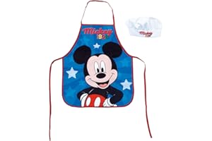ARDITEX WD13022 Children's Kitchen Set of 2 (Apron and Chef Hat) by Disney-Mickey