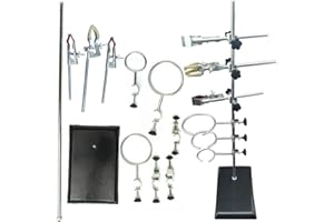 DIFU Laborständer Laborunterstützung 60cm Labor Ständer Laborstativ Platte Stab Klemme Muffe für Chemie Physikalische Experiment