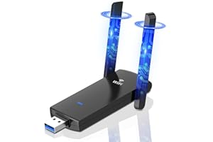 WONLINK USB WiFi Adapter for PC, 1300Mbps 5GHz/2.4GHz Dual Band WiFi Dongle Wireless Network Adapter for Desktop Laptop, Support Windows 11/10/8.1/8/7, Mac OS 10.9-10.15, Dual Antennas, Black