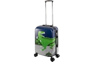 Travelhouse Happy Children Kinder Koffer Dino ABS Hartschale Reisegepäck Reisetrolley Trolley Kinderkoffer Kindertrolley 41L