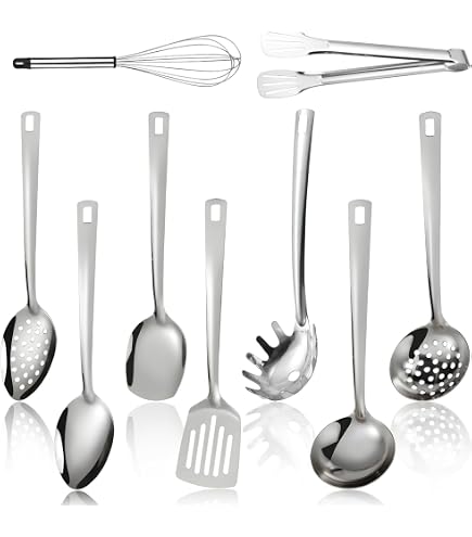 Set di utensili da cucina in metallo in acciaio inossidabile personalizzato da 6