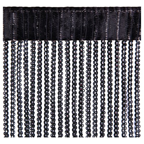 Fadenvorhang Lurex – Optik, Auswahl: schwarz – jetblack 140 x 250 cm - 3