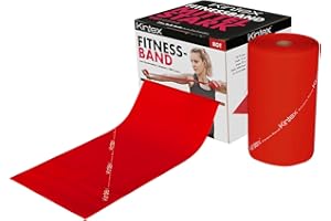 Kintex Banda de Fitness, Rollo de 25 m x 15 cm, Cinta de Gimnasia en 5 resistencias, 100% látex, Cinta de Entrenamiento para Cortar a Medida, Cinta de Resistencia