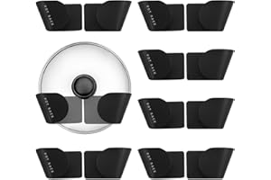 SZCXDKJ Set di 5 paia di coperchi regolabili per cucina, organizer da cucina, per coperchio per pentole, organizer all'interno della porta dell'armadietto, supporto a parete, 5 paia di ganci