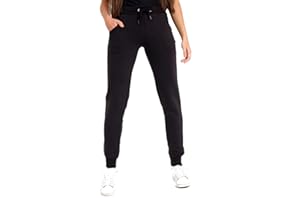 IMPORIO 11 Women Ladies Soft Fleece Ankle Ribbed Cuffed Skinny Fit Fleece Joggers Bottom Sweat Pants Tracksuit Jogging Bottom UK Size 8-14