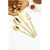 &Ccedil;elik 24 Par&ccedil;a 6 Kişilik Gold Yemek Kaşık &Ccedil;atal Bı&ccedil;ak Set cin738sr