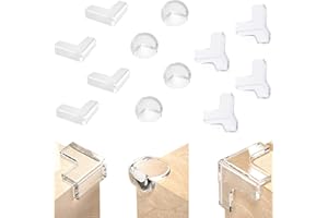‎FHLBESTYU Kantenschutz Baby Eckenschutz Tisch 12 Stücks, Fhlbestyu Eckenschutz Baby Rechter Winkel Formen Tischkantenschutz Selbstklebend Stoßschutz für Kante Ecke Transparent Corner Protector