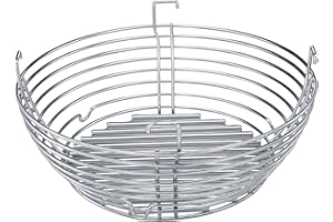 BBQ PLUS Stainless Steel Charcoal Basket For Kamado Joe Classic Series BBQ Grills (Includes Divider) - For Classic 1, 2 and 3 Series