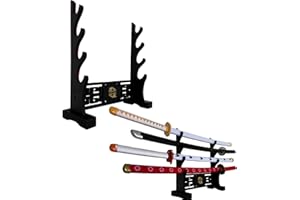 DFDVYE Porta katana samurai spada espositore Rack Bacchetta Wakizashi Velluto imbottito zoro spada Cosplay Arma Display Stand 4 livello