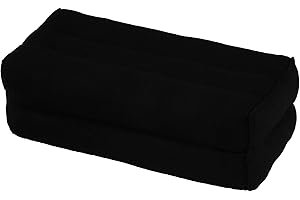Handelsturm Coussin pour la Meditation Yoga 35x15x10 cm, Rembourrage Kapok, Noir