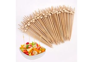 200 stycken cocktailspetsset, 12 cm fingermatspett med vita pärlor