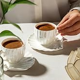 Nehir Perla 6 Kişilik 12 Par&ccedil;a Porselen Kahve Fincan Takımı Beyaz, 8697076300343