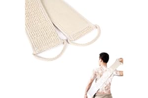 LICHUANUK LICHUAN Rückenschrubber für dusche, Rückenschrubber für Körperpeeling, Rückenmassage Für Nassmassagen und Trockenmassage geeignet, Luffa Schwamm Rückenschrubber für Bad und Dusche, mit Rücken Gurt