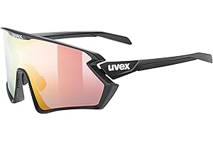 uvex sportstyle 231 2.0 V - okulary sportowe unisex - samobarwiące - bez efektu zaparowania - black matt/litered - one size