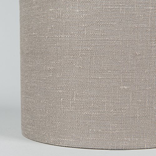 QAZQA Modern Polyester Lampenschirm 20/20/15 Zylinder alt-grau , Rund gerade Schirm Pendelleuchte, Schirm Stehleuchte, - 5