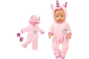 YITULOU Ropa para Muñecas Bebé, Ropa de Muñecos para Muñecas Bebé 35-43 cm, Rosa Conjunto de Ropa de Muñeca,Juego de Disfraz de Muñeca para Niños y Niñas, Accesorios para Muñeca(no muñecas)
