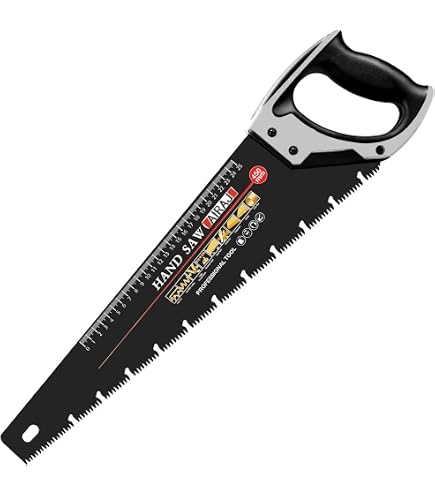 Scie à Main Professionnelle HAUTMEC 55,9 Cm - Pour Bois, PVC, Cloison Sèche, Branches D'arbres | Dents Triples, Poignée Ergonomique, Protection Magnétique Incluse