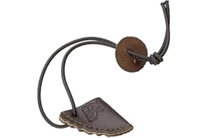 ‎ELTORO elToro Sehnenhalter Lederband mit Diskus – praktischer Sehnenhalter aus Oberleder – verhindert Abrutschen der Sehne am entspannten Bogen – Robustes Bogenzubehör in Dunkelbraun