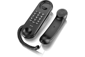 Azonee Corded Phone Landline Phones, for Home Telephones Landline Corded Wall Mountable Black Phone Used in House Hotel Office Bank Call Center for Kitchen House Office