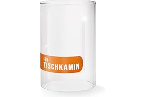 ‎FLAMMTAL flammtal - Ersatzglas für Bioethanol Tischkamin - Feuerfester Glaszylinder [Ø 14 cm/Höhe 22cm] - Kompatibel mit flammtal, Edelfeld & weiteren Ethanol Tischkaminen - Hitzeresistentes Borosilikatglas