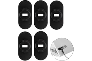 Zolunu Anti-Diebstahl Selbstklebende Sicherheitsplatte mit Schlitz für Kabel zum Sichern von Laptops, Mac Book, Tablets, iPad oder Anderen Computern (schwarz)