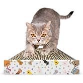 ATA HOME Tırmata Doğal D&uuml;z Ond&uuml;le Karton Kedi Tırmalaması Kedi Tırmalama Tahtası Kartonu 47X17 Cm Kahverengi