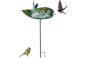 L.STARRYISLAND 2-in-1 Bird Bath & Feeding Station, Standing Garden Bird Bath with 83 cm Stand, Frost-Proof Bird Bath, Garden Standing, Feeder for Birds, Bird Bath, Winterproof