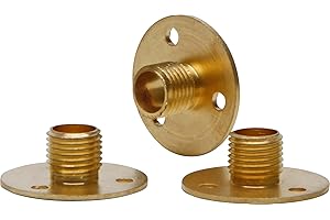 Kopp Soporte para portalámparas de metal, E14 y E27, 3 unidades en bolsa, color latón, 344801082