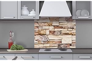 DIMEX LINE Pannello posteriore da cucina composito da parete in pietra, 80 x 60 cm, paraspruzzi da cucina per lavello, qualità premium, alluminio Dibond, spessore 3 mm, prodotto in EU, con colla inclusa