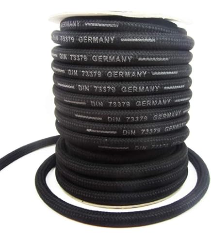 cyclingcolors Benzine coating roestvrij staal gevlochten hoge kwaliteit speciale koolwaterstof slang brandstof benzine olie roestvrij staal NBR waterdicht, 6 x 1 meter