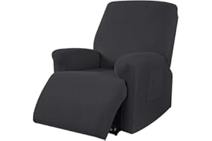Il Gruppone Passione Casa Copripoltrona Jacquard Elasticizzato per Poltrona reclinabile Relax con Tasche copridivano salvadivano - Grigio