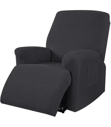 Copripoltrona Elasticizzato Per Divano Reclinabile - Grigio Scuro, 2 Posti - Foto 3