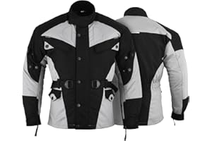 German Wear GW302J - Chaqueta de moto, negro/gris claro