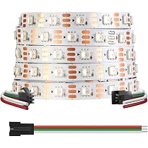 Bande LED SK6812 RGBW 1m 144 LEDs – Adressable Individuellement, IP65, Blanc Naturel + RGB Dream Color