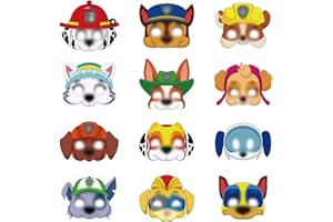 Sdjuifsd 12 Pezzi Maschera Paw Dog, Maschera Paw Dog Bambini, Maschere da Festa, Cosplay Mascherina, Festa di Compleanno, Ragazzi e Ragazze, Maschere di Carta, Halloween, Carnevale, Party Cosplay
