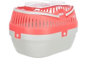TRIXIE Pico Transportbur, 30 x 21 x 23 cm, Grön, Vit | Bärbar husdjursväska, perfekt för att vara på språng, resebur för små husdjur, kaniner, hamstrar, marsvin, ödlor