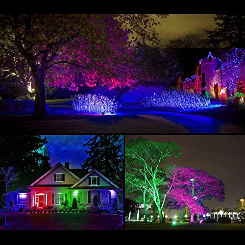 LE 50W RGB Fluter mit Fernbedienung 16 Farben 4 Modi IP66 Wasserdicht Mehrfarbig LED Flutlicht Farbwechsel Weihnachten Garten Deko beleuchtung - 7