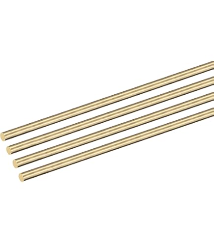 Solid Brass Rod Bar Sturdy DIY Smooth Surface Round 50cm Length Lathe Bar Stick For Ship RC 0.8mm - View #6