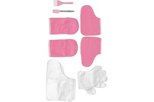 Paraffin Wax Kit Set, Disposable Gloves And Foot Liners With Pink Flannel, Keep Warm Mitts For Spa Treatment