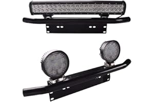 DOMYBEST FR Domybest Support de Plaque d'immatriculation de Voiture Support éclairage Plaque d'immatriculation Support de Montage de Phare Antibrouillard Support Barre LED Voiture Camion