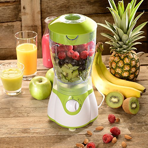 Rosenstein & Söhne Standmixer BR-410 mit 4-Klingen-Edelstahlmesser, 400 W, 1 l, BPA-frei - 4