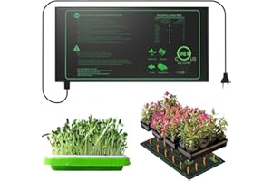 Hojalis Heizmatte Pflanzen, 21 Watt Wärmematte Pflanzen Wasserdicht, Pflanzen Heizmatte für Sämling Germination, Heizmatte Gewächshaus, für Anzucht Gewächshaus Oder Growbox 25 * 52,5cm
